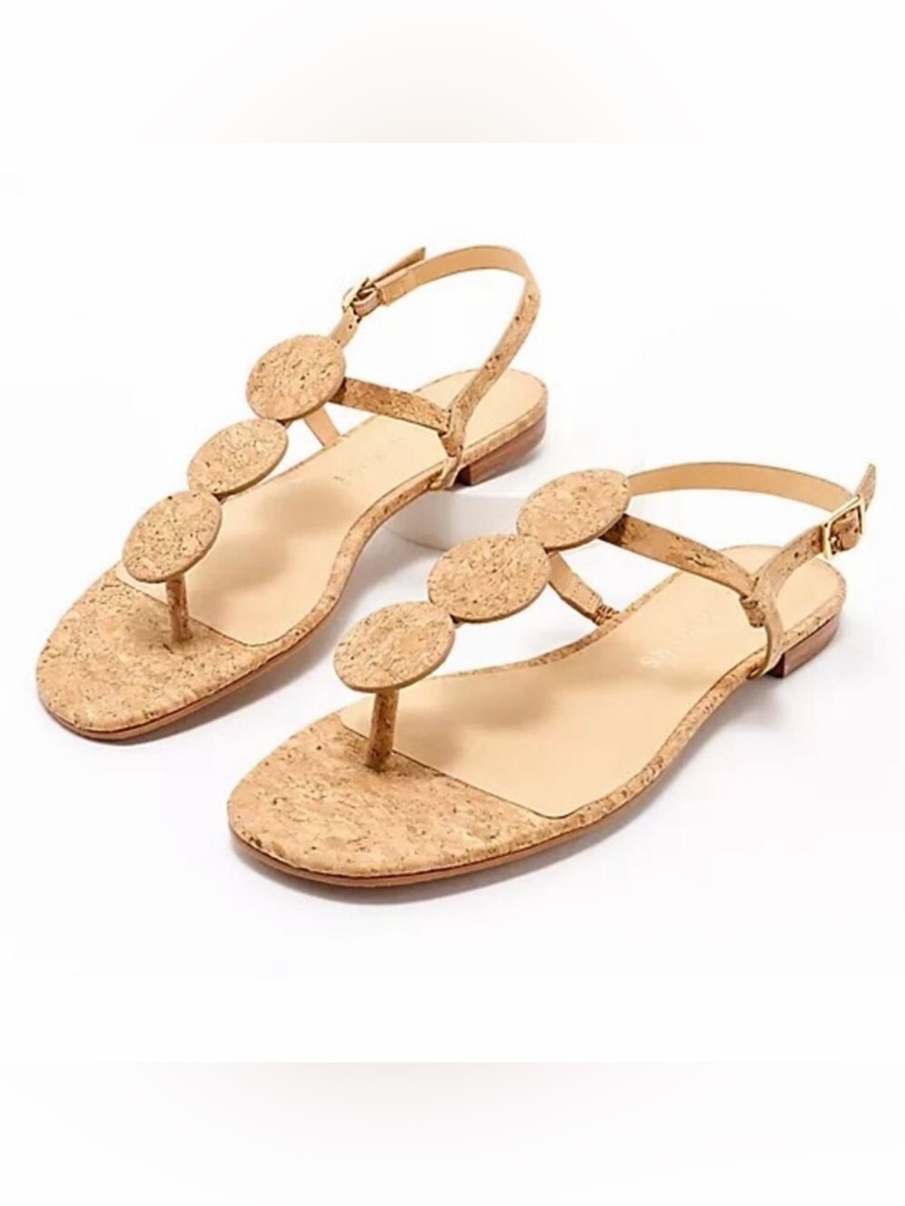 Jack Rogers Worth Cork Flat Thong Sandals Size 10 Boho‎ Resort Chic